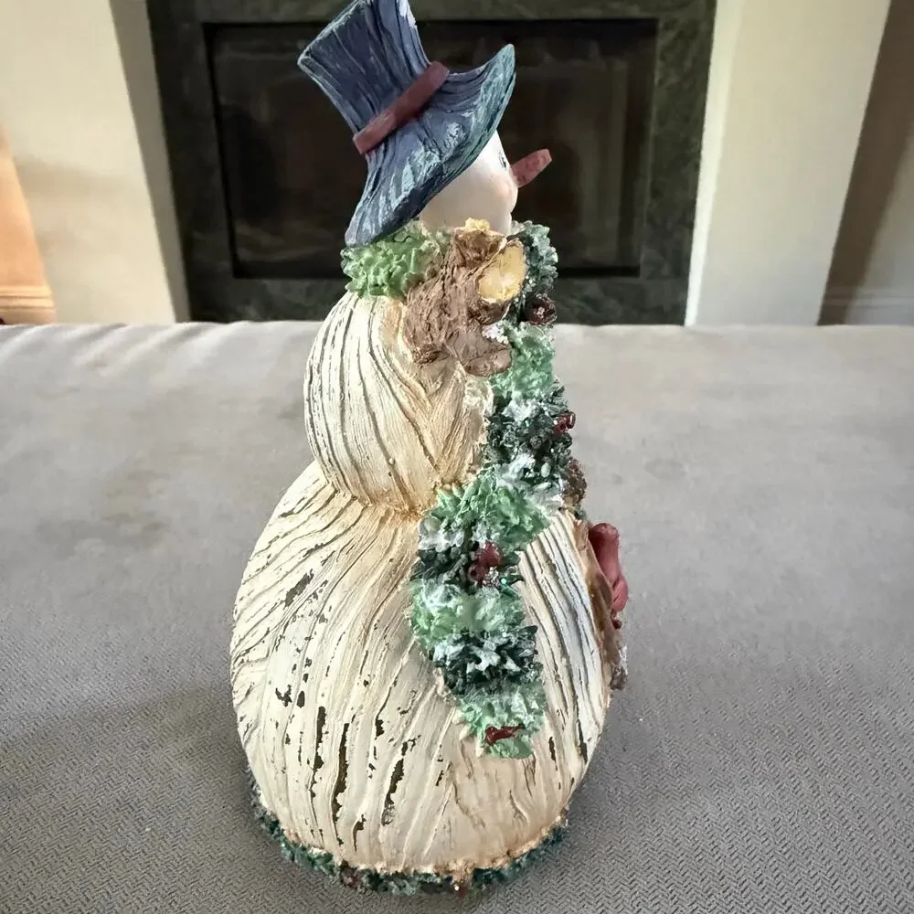 Vintage Style Snowman Cardinal Birdhouse Christmas Winter Figurine Decor 8